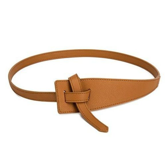 Regina Sloan Boutique Accessories - Solid Color Faux Leather Obi Belt